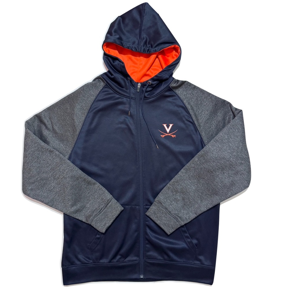 Virginia Cavaliers Men's Hoodie Zip Front Jacket Size XL